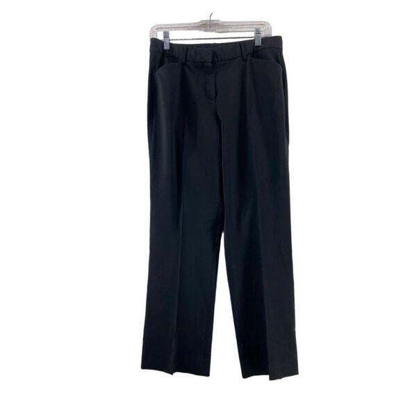 Theory Womens Size 8 Pleat Front Straight Leg Dress Pants Dark Blue Ankle Office - Picture 4 of 10